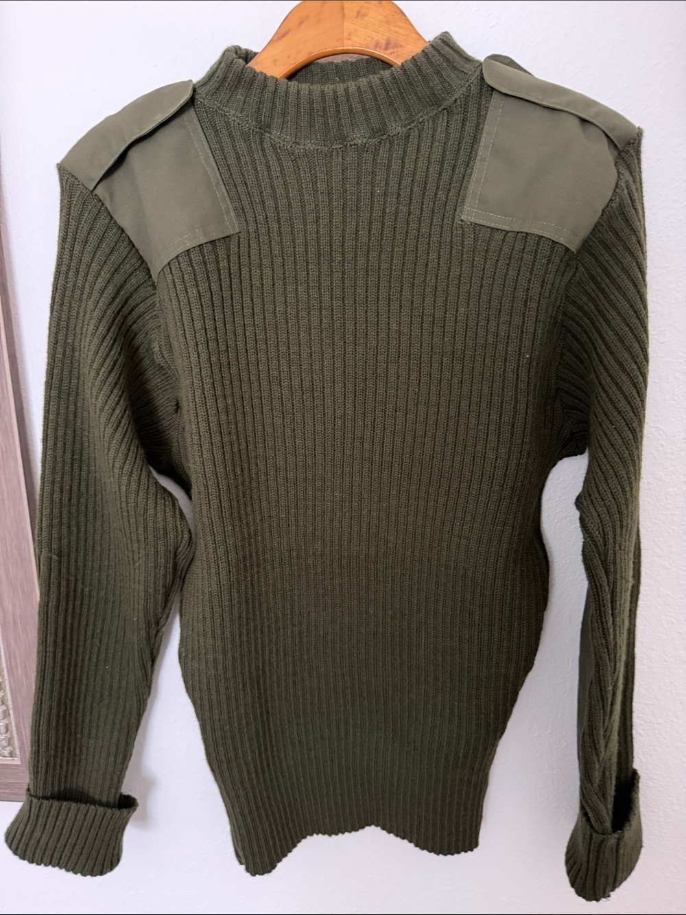 Men's Military Ribbed Knit Sweater